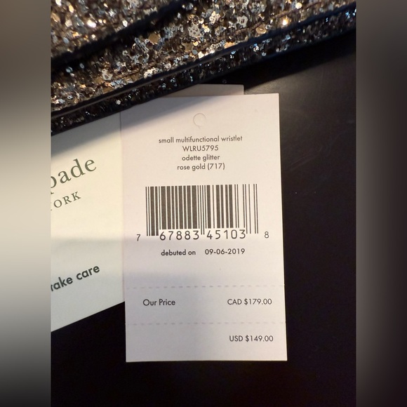 KATE SPADE *NWT* Odette Glitter Multifunctional Wristlet - Rose Gold - Picture 13 of 13